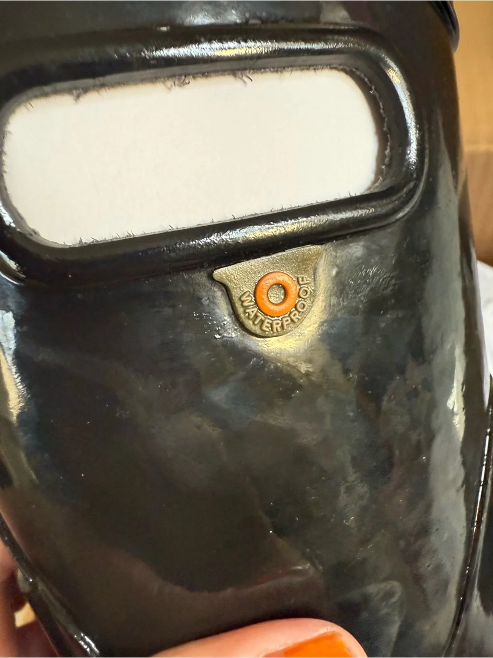 BOGS Kids Glossy Black Tall Rainboot Rain Boots Waterproof size 8 Toddler NEW